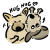A Yuan and Gu Gu's Hug